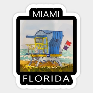 Miami Florida - Welshdesigns Sticker